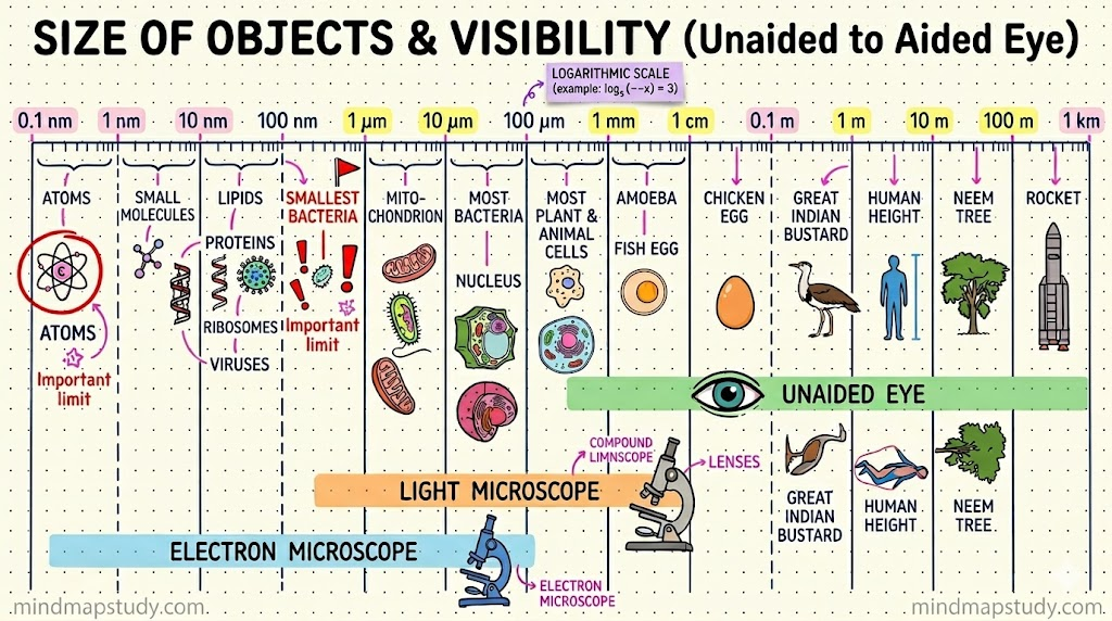 size of objects