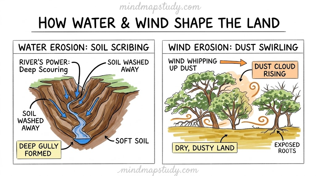 hot water and wind
